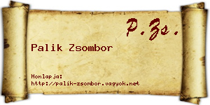Palik Zsombor névjegykártya