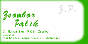 zsombor palik business card